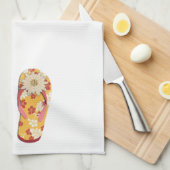 Linge De Cuisine Bascules électroniques de fleur de ketmie de rouge (Quart Plié)