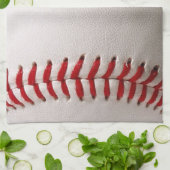 Linge De Cuisine Baseball et Softball Couture Rouge (Plié)