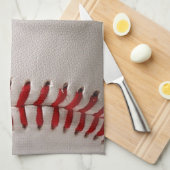 Linge De Cuisine Baseball et Softball Couture Rouge (Quart Plié)