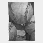 Linge De Cuisine Baseball noir et blanc (Vertical)