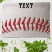 Linge De Cuisine Baseball Softball Couture de Texte Personnalisé (Plié)