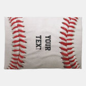 Linge De Cuisine Baseball Softball Couture de Texte Personnalisé (Horizontal)