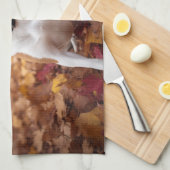 Linge De Cuisine Basenji en automne Feuilles automne Inspiration (Quart Plié)