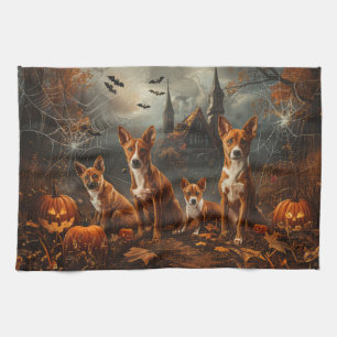 Linge De Cuisine Basenji Halloween Chien De Nuit Délice