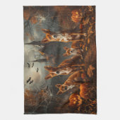 Linge De Cuisine Basenji Halloween Chien De Nuit Délice (Vertical)