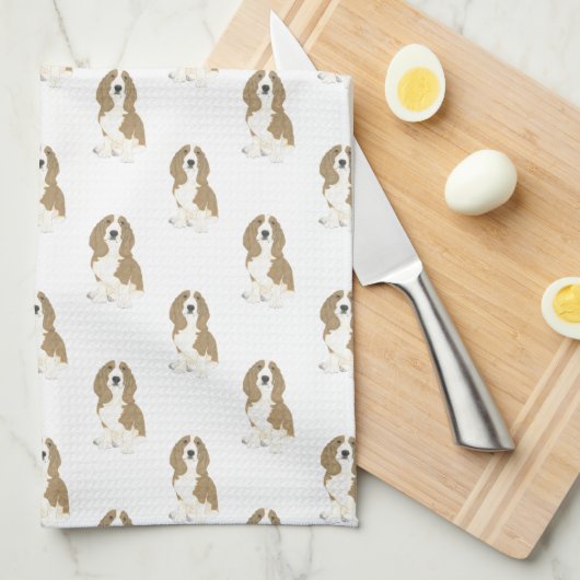 Linge De Cuisine Basset Hound (Quart Plié)