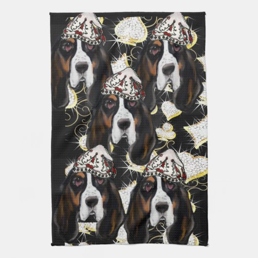 LINGE DE CUISINE BASSET HOUND  (Vertical)