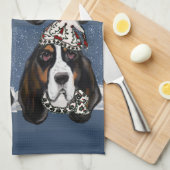 LINGE DE CUISINE BASSET HOUND (Quart Plié)