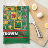 Linge De Cuisine Basset Hound Compte à rebours Calendrier de l'Aven (Quart Plié)