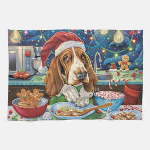 Linge De Cuisine Basset Hound Fête de Noël en Cuisine : Un Noël Fes