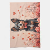 Linge De Cuisine Bataille australienne avec Roses - Saint-Valentin (Vertical)