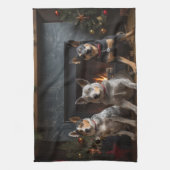 Linge De Cuisine Bataille australienne près de la cheminée Noël (Vertical)