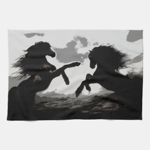Linge De Cuisine Bataille des Chevaux - Art Equin