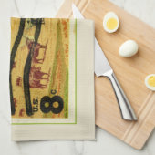 Linge De Cuisine Bataille Retro Angus (Quart Plié)