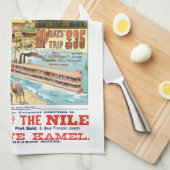 Linge De Cuisine BATEAU À VAPEUR vintage NILE (Quart Plié)