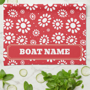 Linge De Cuisine Bateau à voie étroite Boho Nom de péniche Barge Ro