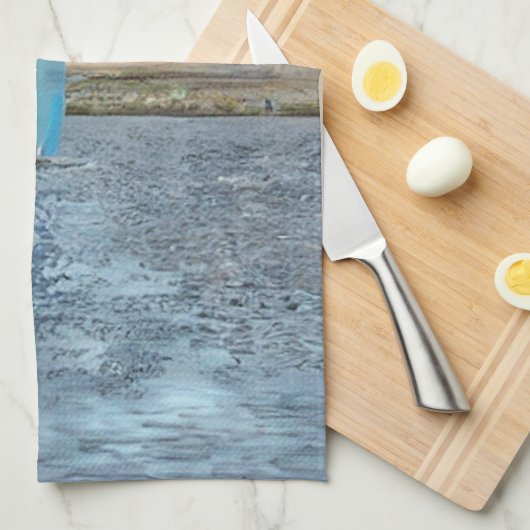 LINGE DE CUISINE BATEAU À VOILE (Quart Plié)