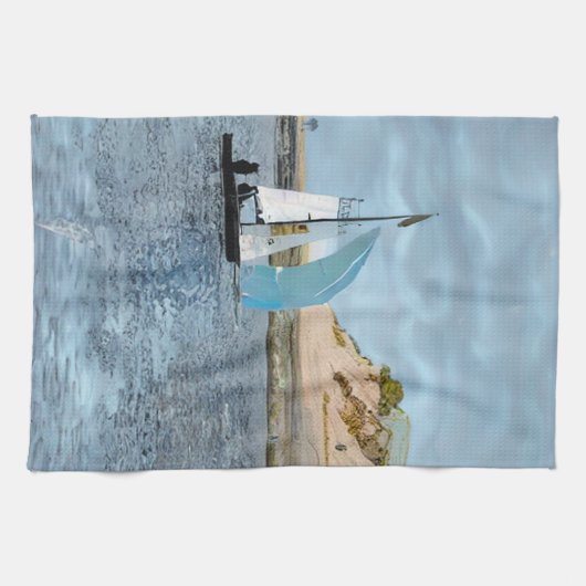 LINGE DE CUISINE BATEAU À VOILE (Horizontal)