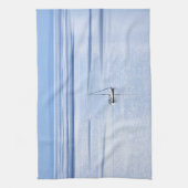 Linge De Cuisine Bateau à voile en mer, Nautique, ciel d'eau bleu (Vertical)