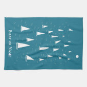 Linge De Cuisine Bateau à voile personnalisé nautique (Horizontal)