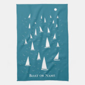 Linge De Cuisine Bateau à voile personnalisé nautique (Vertical)