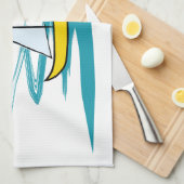 Linge De Cuisine Bateau à voilier simple (Quart Plié)