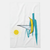 Linge De Cuisine Bateau à voilier simple (Vertical)