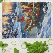Linge De Cuisine Bateau de Noël Boxer Fêtes (Plié)