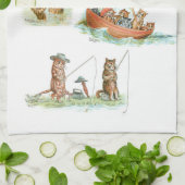 Linge De Cuisine Bateaux à eau de Louis Wain (Plié)