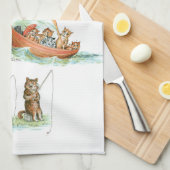 Linge De Cuisine Bateaux à eau de Louis Wain (Quart Plié)