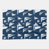 Linge De Cuisine Bateaux à voile Bleu marine (Horizontal)