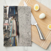 Linge De Cuisine Bateaux de pêche Cadgwith les Cornouailles (Quart Plié)