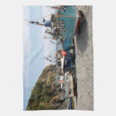 Linge De Cuisine Bateaux de pêche Cadgwith les Cornouailles (Vertical)