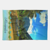 Linge De Cuisine Bateaux de pêche de la rivière Mismaloya 0344 (Horizontal)