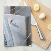 Linge De Cuisine Bateaux de pêche typiquement provençaux peints en  (Quart Plié)