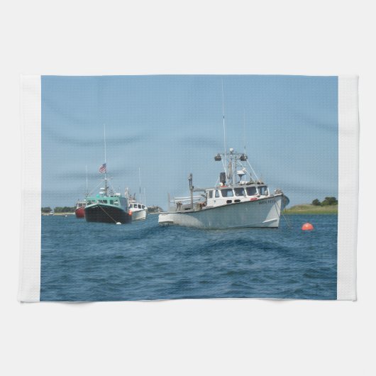 Linge De Cuisine Bateaux du port de Chatham (Horizontal)