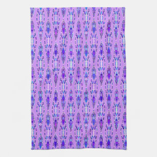 Linge De Cuisine Batik tribal - Lavande, bleu et violet