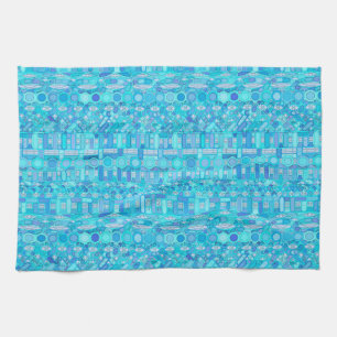 Linge De Cuisine Batik tribal - nuances de bleu