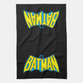 Linge De Cuisine Batman | Logo Vintage bleu jaune (Vertical)