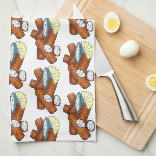 Linge De Cuisine Bâtonnets de poisson Bâtonnets de poisson Doigts d (Quart Plié)