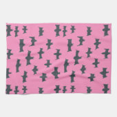 Linge De Cuisine Bats d'Halloween roses et noires (Horizontal)
