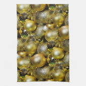 Linge De Cuisine Baubles de Noël d'or (Vertical)