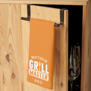 Linge De Cuisine BBQ Grill Master Personnalisé Meilleur papa Père
