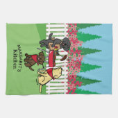 Linge De Cuisine BBQ Party Labradors Hollyhock (Horizontal)