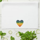 Linge De Cuisine Be Love Retro Rainbow Heart  (Plié)