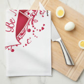 Linge De Cuisine Be Mine ! Red Hearts (Quart Plié)