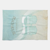 Linge De Cuisine Beach House Adirondack Chaises Aqua Blue ID623 (Horizontal)