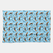 Linge De Cuisine Beagle Chien Motif Pawprints Bones (Horizontal)