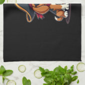 Linge De Cuisine Beagle Costume de pirate Jolly roger Drapeau Croix (Plié)