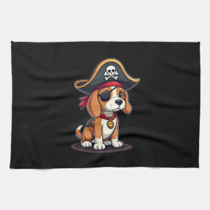 Linge De Cuisine Beagle Costume de pirate Jolly roger Drapeau Croix